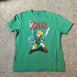 Nintendo Official Legend of Zelda Link to the Past Green T Shirt Men’s L